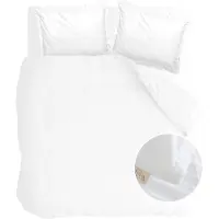 Walra Dekbedovertrek Vintage Satin - 140x220 - 100% Katoen - Wit