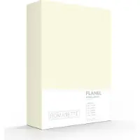 Romanette Hoeslaken Ivoor (Flanel)-200 x 200 cm