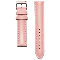 KRAEK Roze Zilver - leren bandje - horlogebandje - 18 mm bandje - Met pushpin