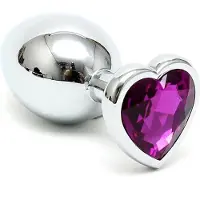 Rimba - Buttplug KLEIN met kristal in Hartvorm (unisex)