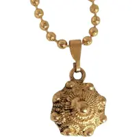 Zeeuws Meisje - Hanger met ketting - zeeuw knopje klein 1 cm - Verguld