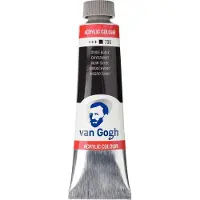 Van Gogh Acrylverf Zwart - Acrylpaint - 735 Oxydzwart - Acrylic Verf Paint - Acrylaatverf - Zwarte Hobbyverf - Watergedragen Verf - Sneldrogende Pigmentrijke Verf - 150ml