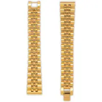 KRAEK Goud Staal - horlogebandje met quick release - Gouden Schakelband - 16 mm bandje - Easy click - Met inkort set - Stalen Armband