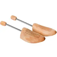 TecTake Spiraalveer Schoenspanners Maat 42-43 van Hoogwaardig Lotushout - Innovatief Schoenonderhoud, Vochtopname en Vormbehoud
