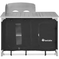 TecTake - campingkeuken afm. 116 x 52 x 107 cm zwart - 403345