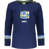 B.NOSY - Baby T-shirt - Multicolour kubus borduur - Maat 74