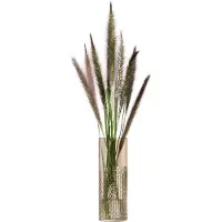 LSA International Wicker Vaas 20 cm - Brown / Glass|Maat: