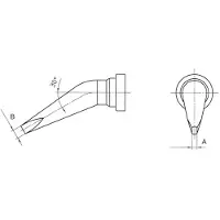 Weller LT-BX Soldeerpunt Beitelvorm, gebogen Grootte soldeerpunt 2.4 mm Lengte soldeerpunt: 18 mm Inhoud: 1 stuk(s)