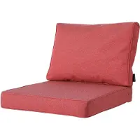 Madison - Loungekussen - Tuinkussen - Zitkussen - Rugkussen - Waterbestendig - 2-delig - 73 x 73cm - Manchester Rood