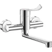 Delabie Mech. muurmngkrn Securit vaste uitl L.200, hyg. hendel,S-kop