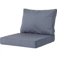 Madison - Loungekussen - Tuinkussen - Zitkussen - Rugkussen - Waterbestendig - 2-delig - 60 x 60cm - Manchester Denim Grijs