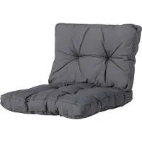 Madison - Loungekussen - Tuinkussen - Zitkussen - Rugkussen - 2-delig - 73 x 73cm - Florance Grijs