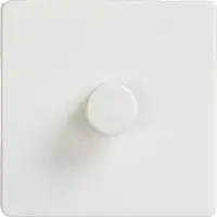 Varilight LED Dimmer 2-weg draaibaar 0 - 100W - Inbouw - Met frontpaneel en kleine draaiknop - Geen Flikkering bij laagste stand - 10 Jaar Garantie - Met Montage Materiaal