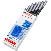Edding 1200 teken-/viltstif zilver metallic - ronde punt - 1-3 mm - doos van 10 stuks