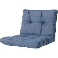 Madison - Loungekussen - Tuinkussen - Zitkussen - Rugkussen - 2-delig - 73 x 73cm - Florance Saffier Blauw