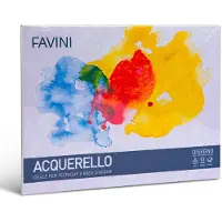 Favini Disegno Torchon – 10 Vellen 250×350 mm (B4) – 340 g/m² – Wit Aquarelpapier met 20% Katoen – Voor Aquarel & Natte Technieken – Made in Italy