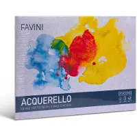 Favini Disegno Torchon Aquarelpapier Blok – 10 Vellen B3 (350×500 mm) – 340 g/m² – Wit – 20% Katoen – Voor Aquarel & Nat-in-Nat Technieken – Made in Italy