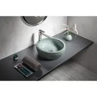 Sapho Priori keramische decoratie waskom 42cm donker groen
