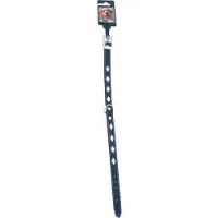 Boon Halsband Nubuck Met Metalen Ruiten Zwart