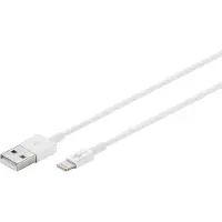 Goobay iPad/iPhone/iPod Laadkabel/Datakabel [1x USB-A 2.0 stekker - 1x Apple dock-stekker Lightning] 1 m Wit