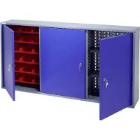 Kupper Hangkast met 3 deuren en 18 zichtboxen Küpper 70197 (b x h x d) 1200 x 600 x 190 mm