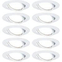 Paulmann Inbouwspot Led Base Kantelbaar Wit Gu10 10 Stuks