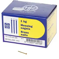 Hoenderdaal Draadnagel Messing Bombekop 1.6X25 | 1 kg - 8003.20.00410