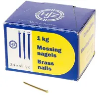 Bouwsales Messing nagels verloren kop 2.4 x 45mm 1kg