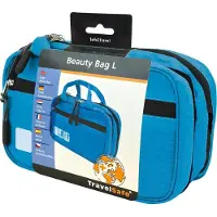 Travelsafe toilettas 21 x 12 cm ripstop/polyester blauw