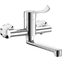 Delabie Mech. muurmngkrn Securit draaib uitl L.200, hygiën hendel,S/C