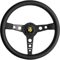 Momo Prototipo 6C Steering Wheel 350 mm - Black Leather/Gry St/Cbn Fbr Spoke