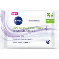 Nivea Sensitive Reinigingsdoekjes Gezicht - Make-up Remover Doekjes - Gezichtsreiniger - Voordeelverpakking - 6 x 25 stuks