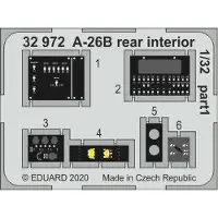 Eduard Modelbouwdecoratie - 32972 Accessoires for A-26B Rear Interior Photo-etch