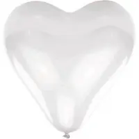Amscan Ballon Hart 40,6 Cm Latex Wit 10 Stuks