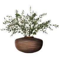 LSA International Boulder Vaas 17,5 cm - Bruin / Glas