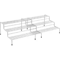 SmartaSaker - Uitschuifbaar Kruidenrek - 2-Delig - Verstelbare Breedte 28-55 cm - Anti-Slip - Kruiden Organizer