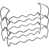 Metaltex Stapelbaar Wijnrek voor 15 Flessen 45x15x15 3 Stuks Zwart