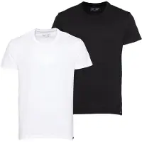 Lee Shirt 'TWIN PACK CREW' zwart / wit