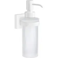 Smedbo Zeepdispenser House Wandmodel Matglas met Mat Wit