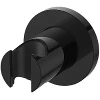 Regn Wandhouder - Gunmetal Black PVD - Wandkraanhouder - Messing - Kranen, Douchekranen, Douchekophouders & Uitlaten - 8720254161891 - Kranen, Douchekranen, Douchekophouders & uitlaten