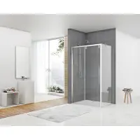Van Rijn Products ST06350 Douchecabine Schuifdeur Zij-instap - 160x100cm - Helder Glas - Chroom - Veiligheidsglas - Douche, Douchecabines