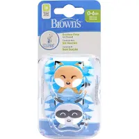 Dr. Browns Fopspeen Fase 1 0-6 Mnd Turquoise Grijs 2 Stuks