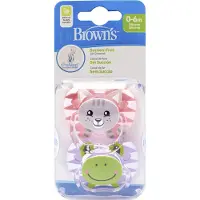 Dr. Browns Fopspeen Fase 1 0-6 Mnd Roze Grijs 2 Stuks