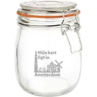 Vogue Gegraveerde Weckpot 0.75 ltr. Amsterdam