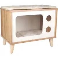 Flamingo 561103 Krabmeubel Fino Wit & Bruin & Natuurlijk - 50 x 29 x 41 cm