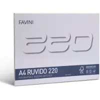 Favini – Tekenblok A4 – 20 Vellen – Wit – 220 g/m² – Ruw Oppervlak – Voor Potlood, Houtskool & Pastel – FSC – Gemaakt in Italië
