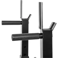 TecTake - halterbank voor lange halters - hoogte verstelbaar - zwart - 402148