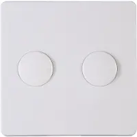Enzo Kopp Paris arctic wit afdekplaat + knop DUO dimmer - 4625035