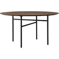 Audo Copenhagen Snaregade tafel rond Zwart-donkergebeitst eikenhout, Ø138 cm