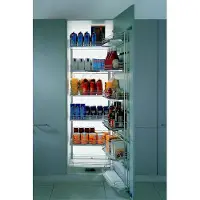 Kesseböhmer Inbouw Accessoire Tandem 60 Zwenk/Uittrek Systeem kleur Chroom/Wit